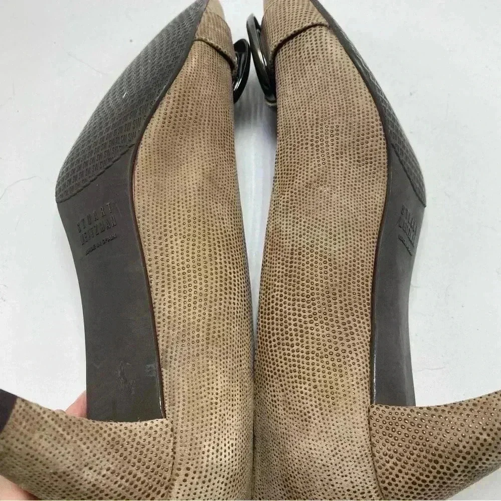 Stuart Weitzman The Tube Textured Pumps pilgrim minimalist